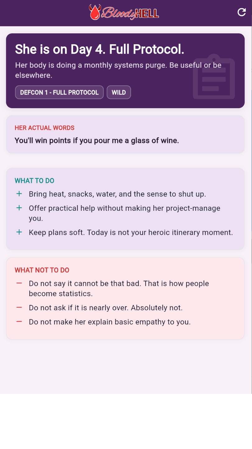 Cheat Codes briefing screen